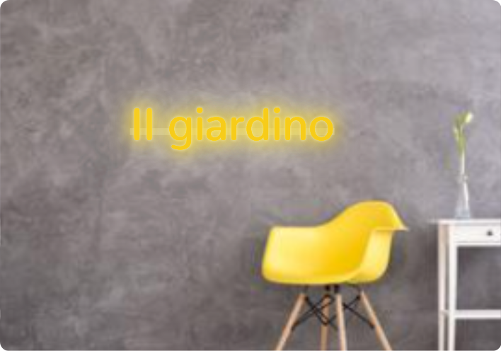 Custom text: Il giardino